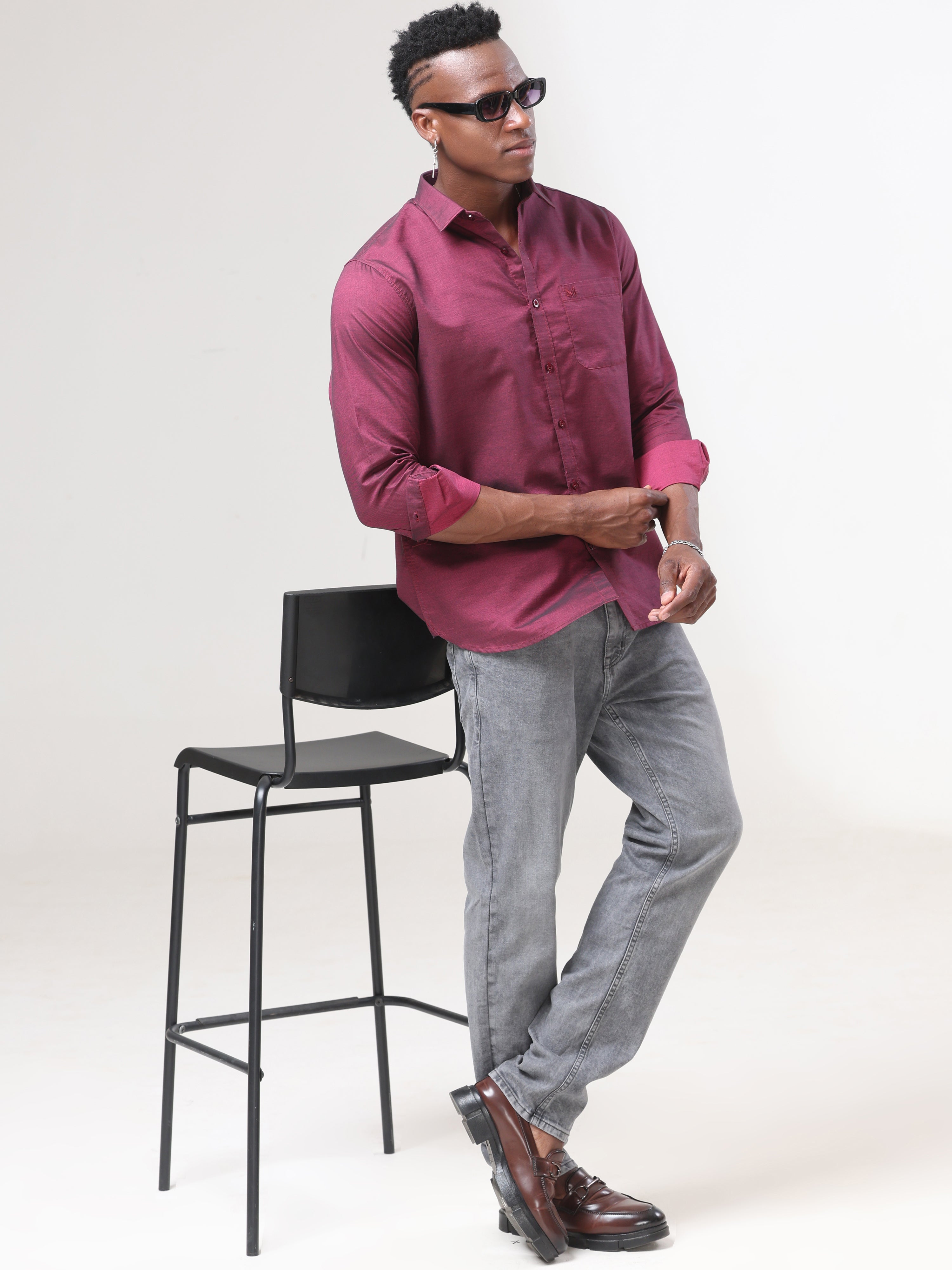 Mid Wash Slim Fit Jeans