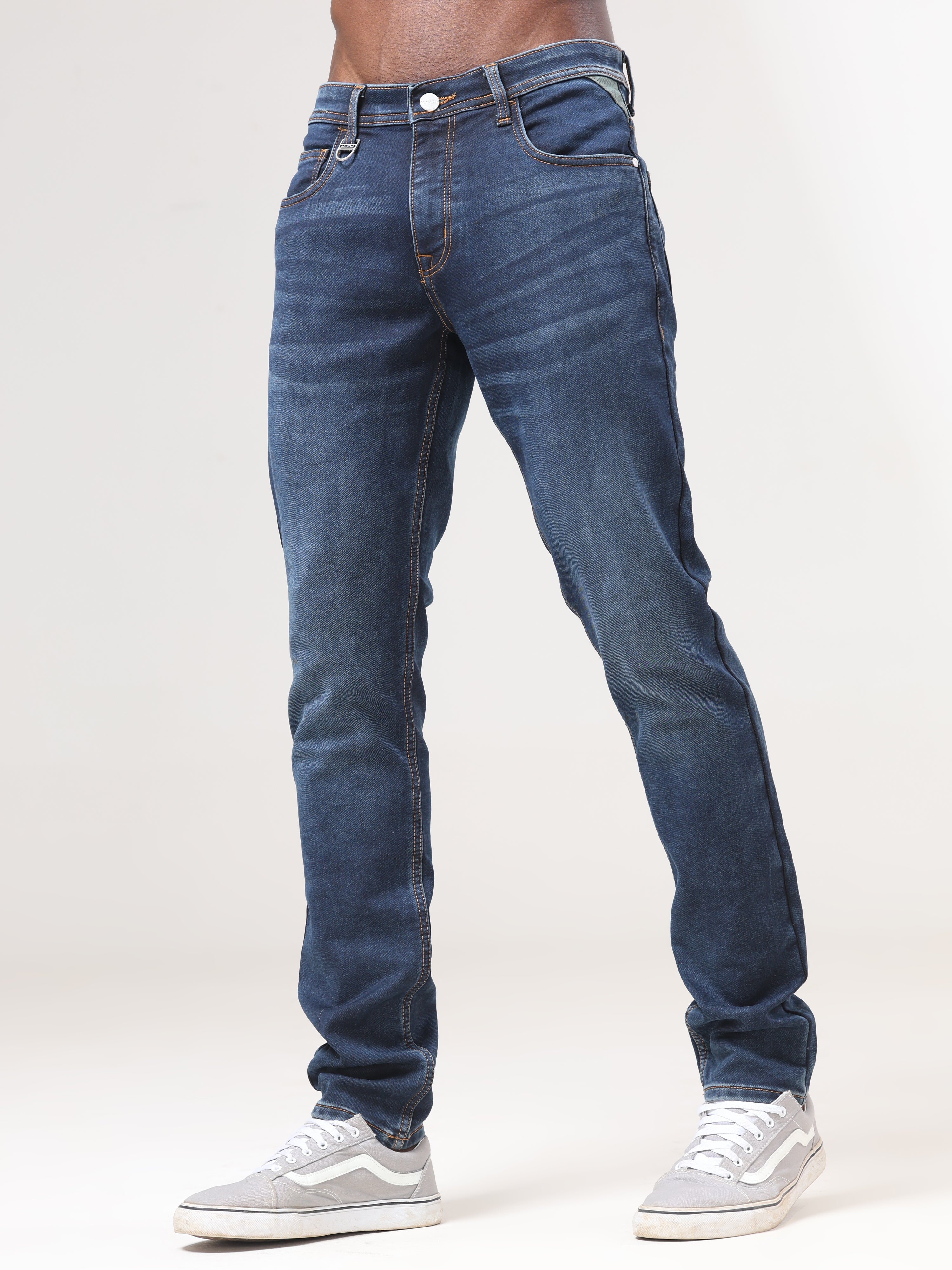 Mid Wash Slim Fit Jeans