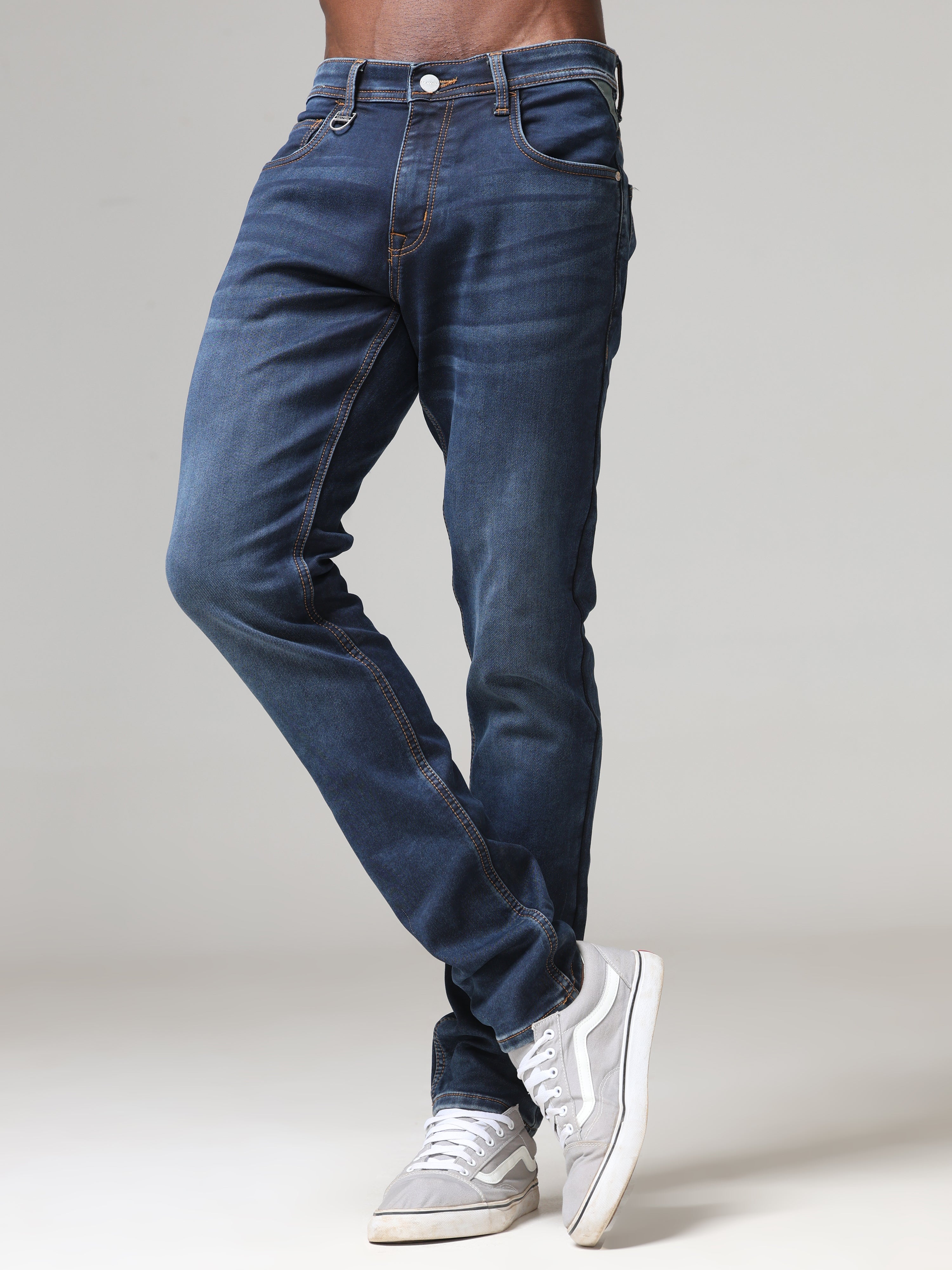 Mid Wash Slim Fit Jeans