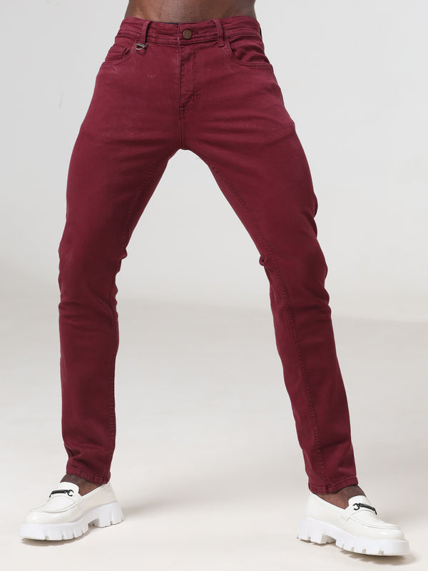 Dark Green Coloured Slim Fit Jeans