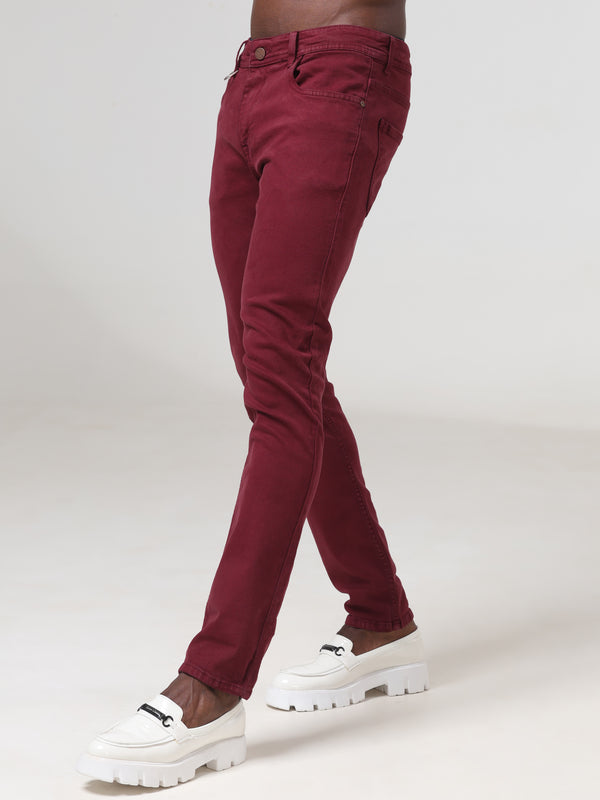 Dark Green Coloured Slim Fit Jeans