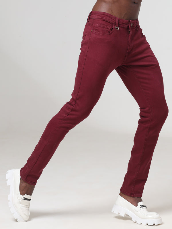 Dark Green Coloured Slim Fit Jeans