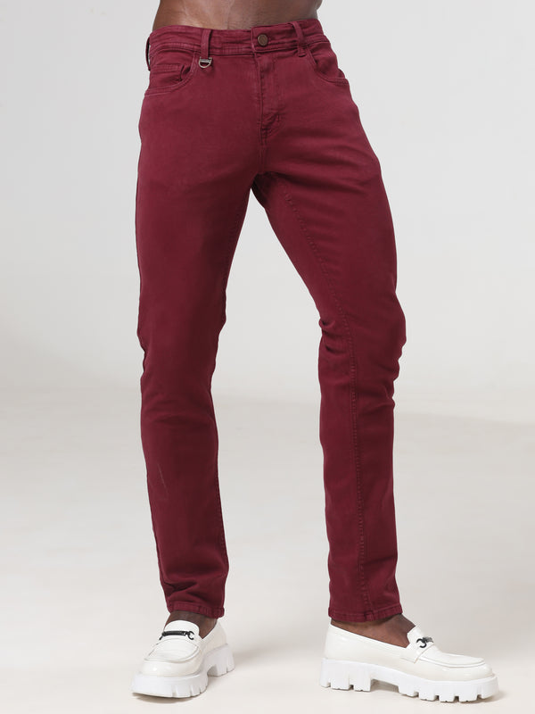 Dark Green Coloured Slim Fit Jeans