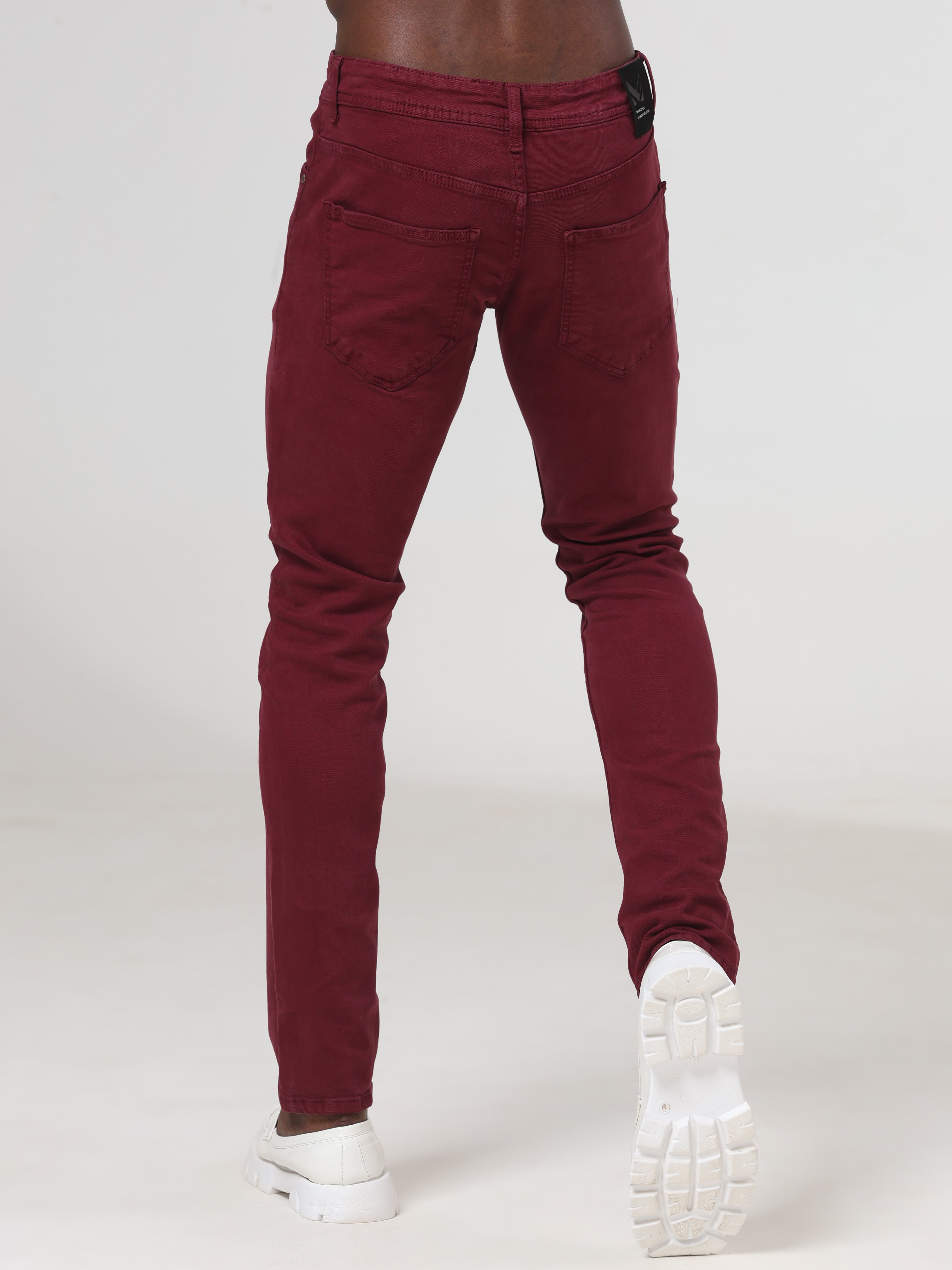 Rumba Red Coloured Slim Fit Jeans