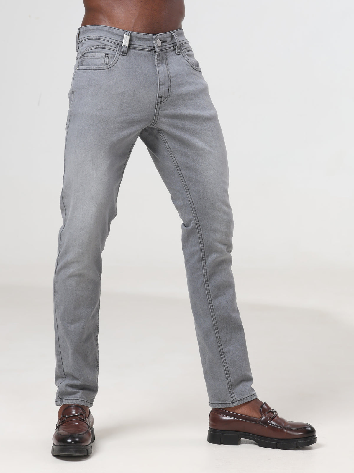 Mid Wash Slim Fit Jeans