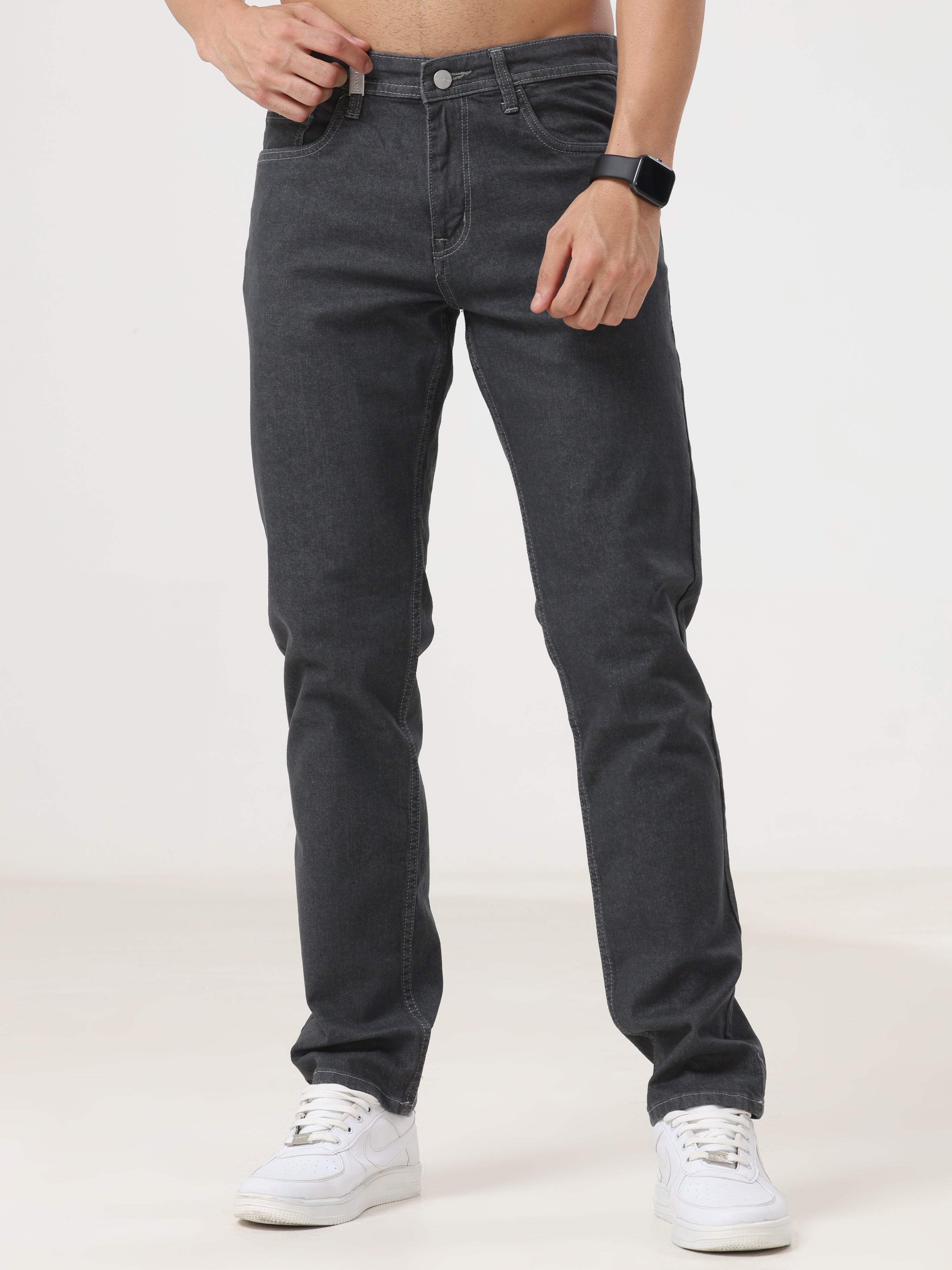 Mid Wash Slim Fit Jeans