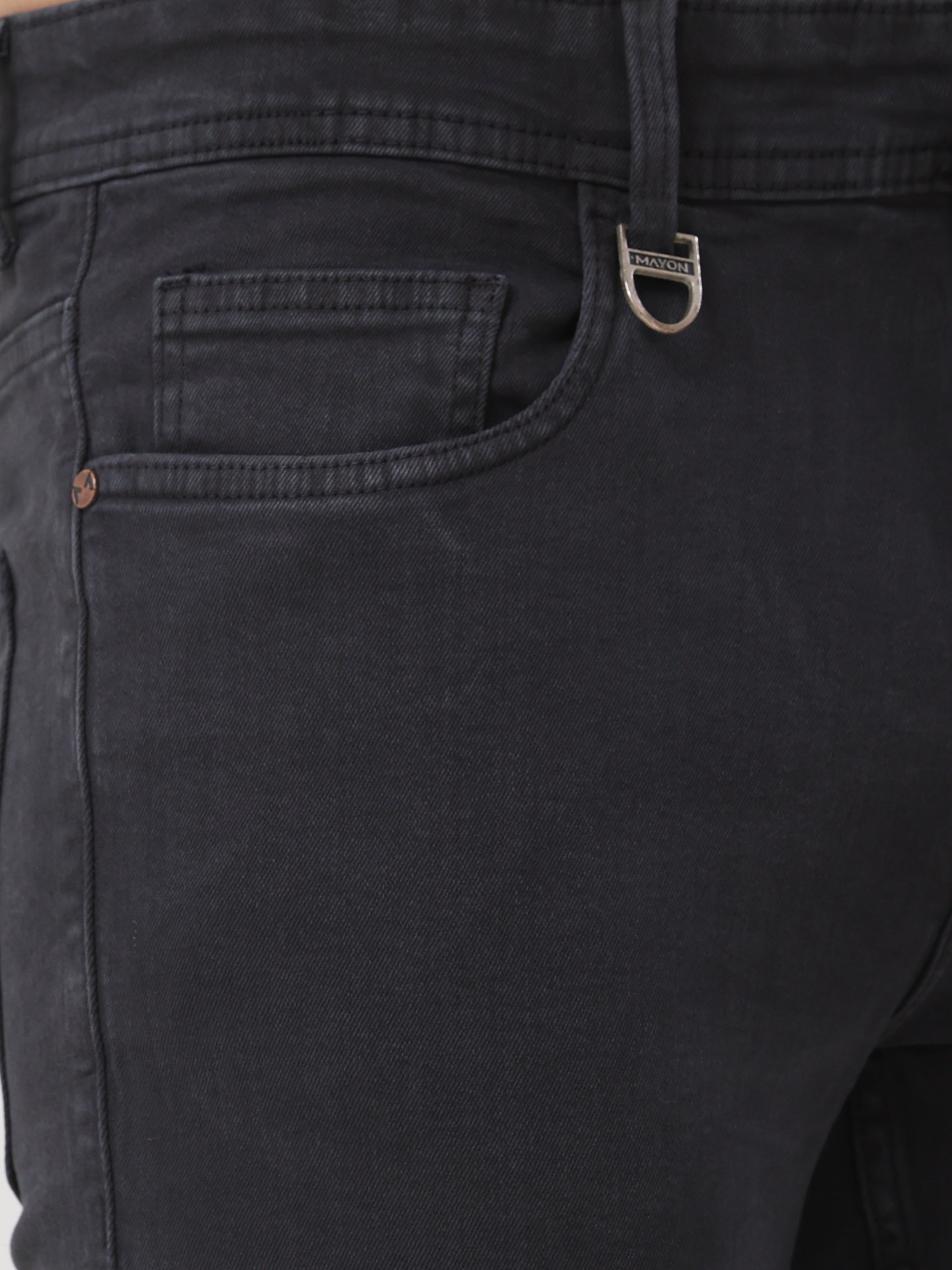 Dark Grey Coloured Slim Fit Jeans