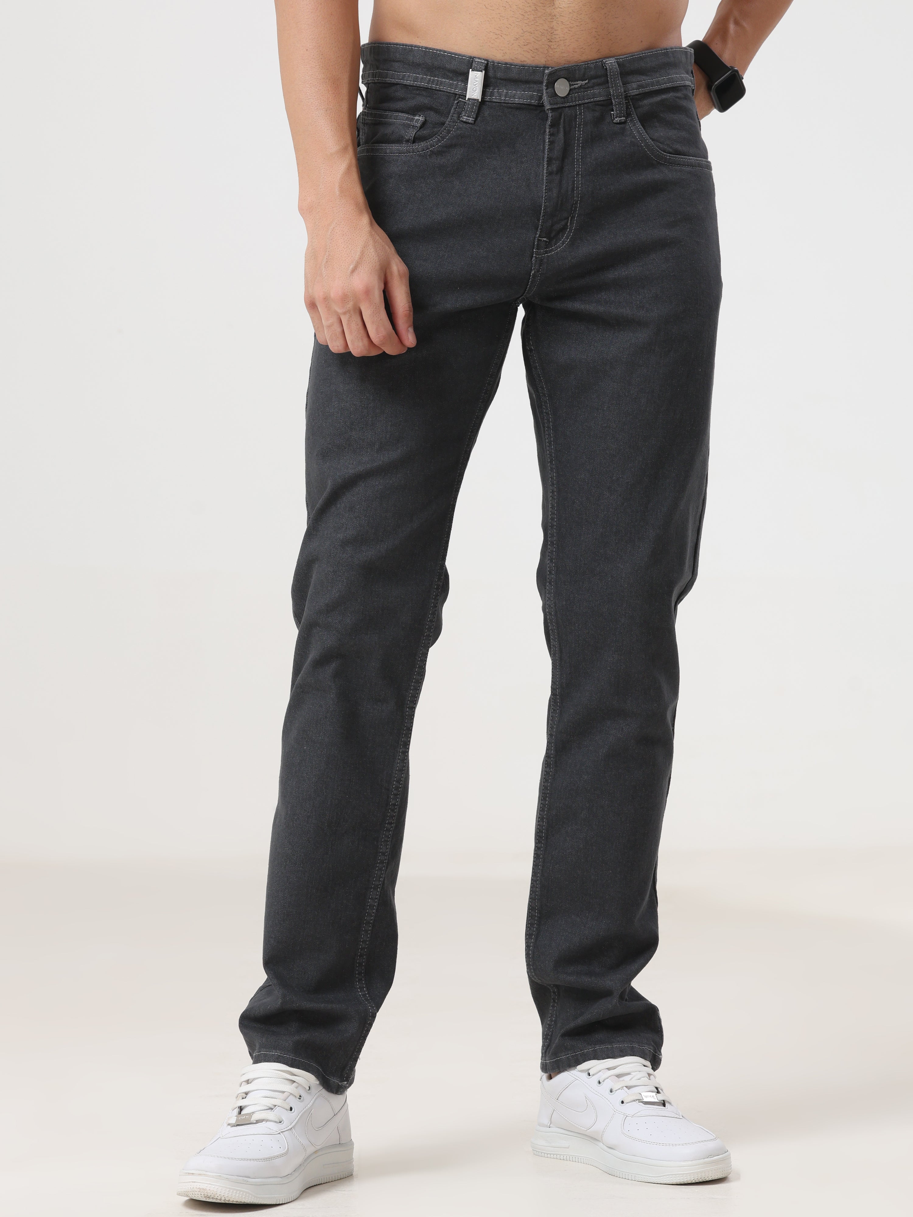 Mid Wash Slim Fit Jeans