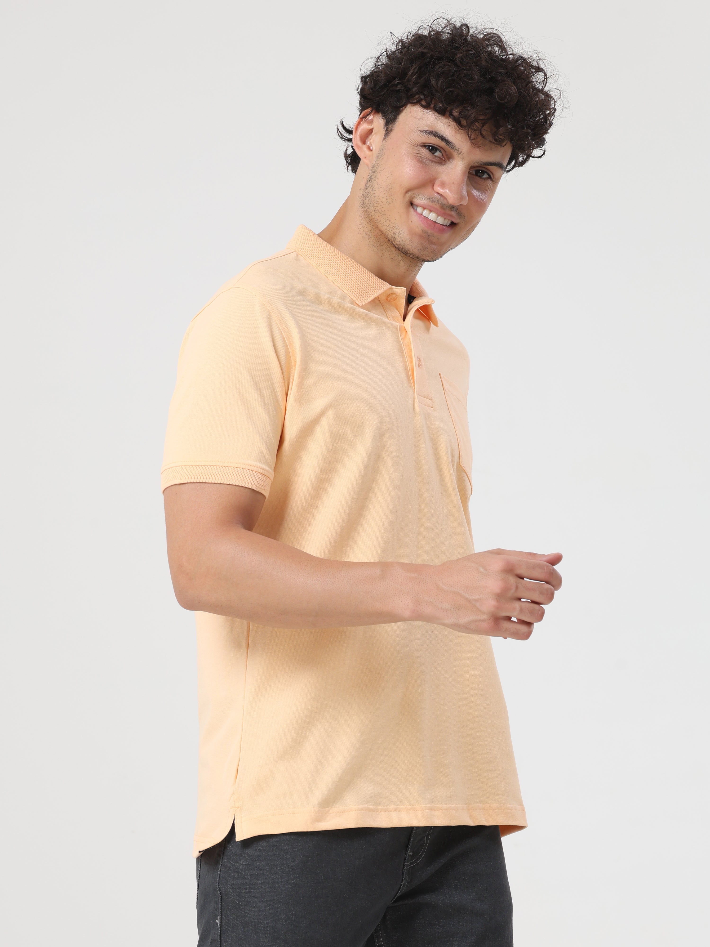 Solid Polo with Pocket