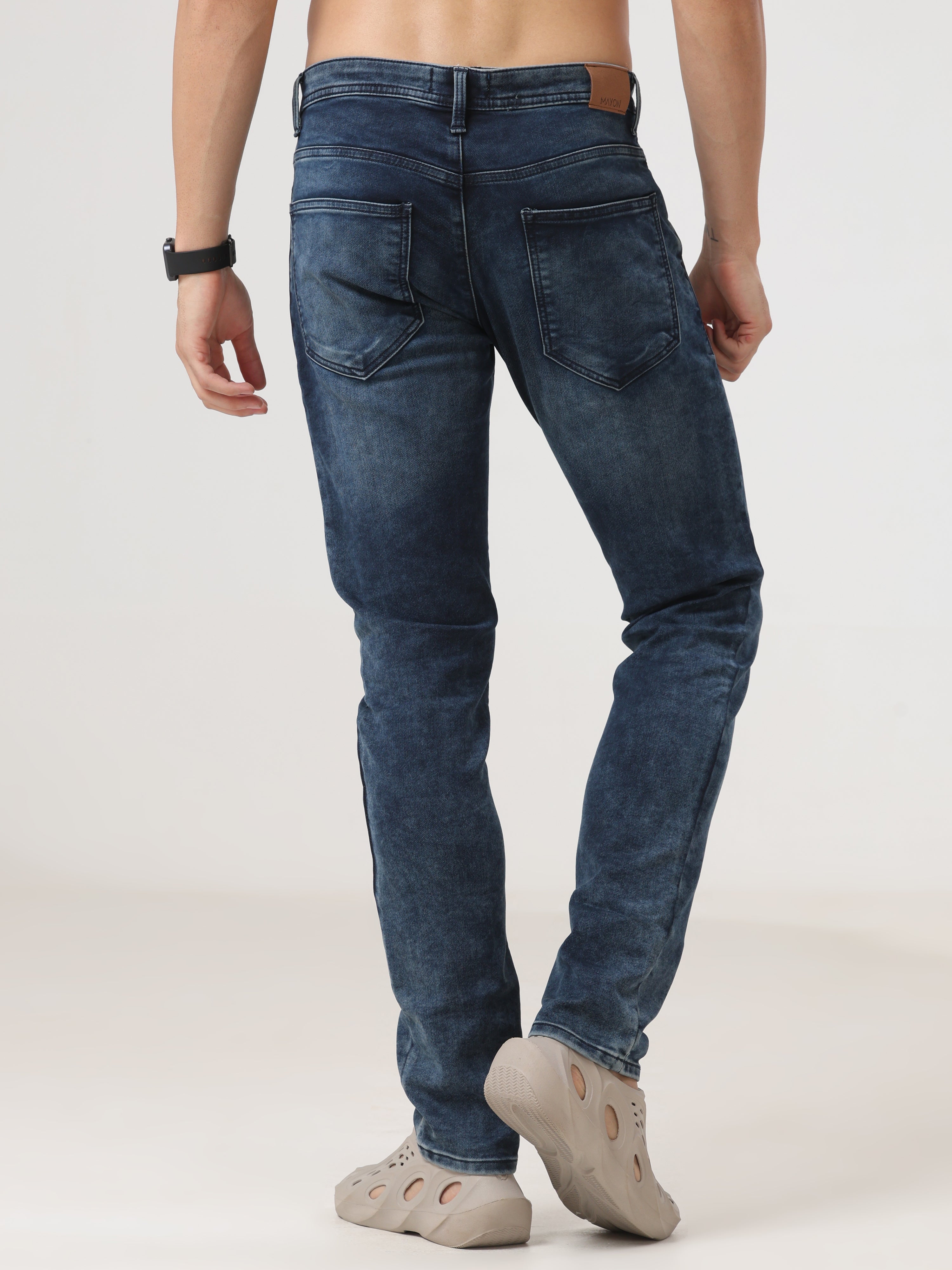Mid Wash Slim Fit Jeans