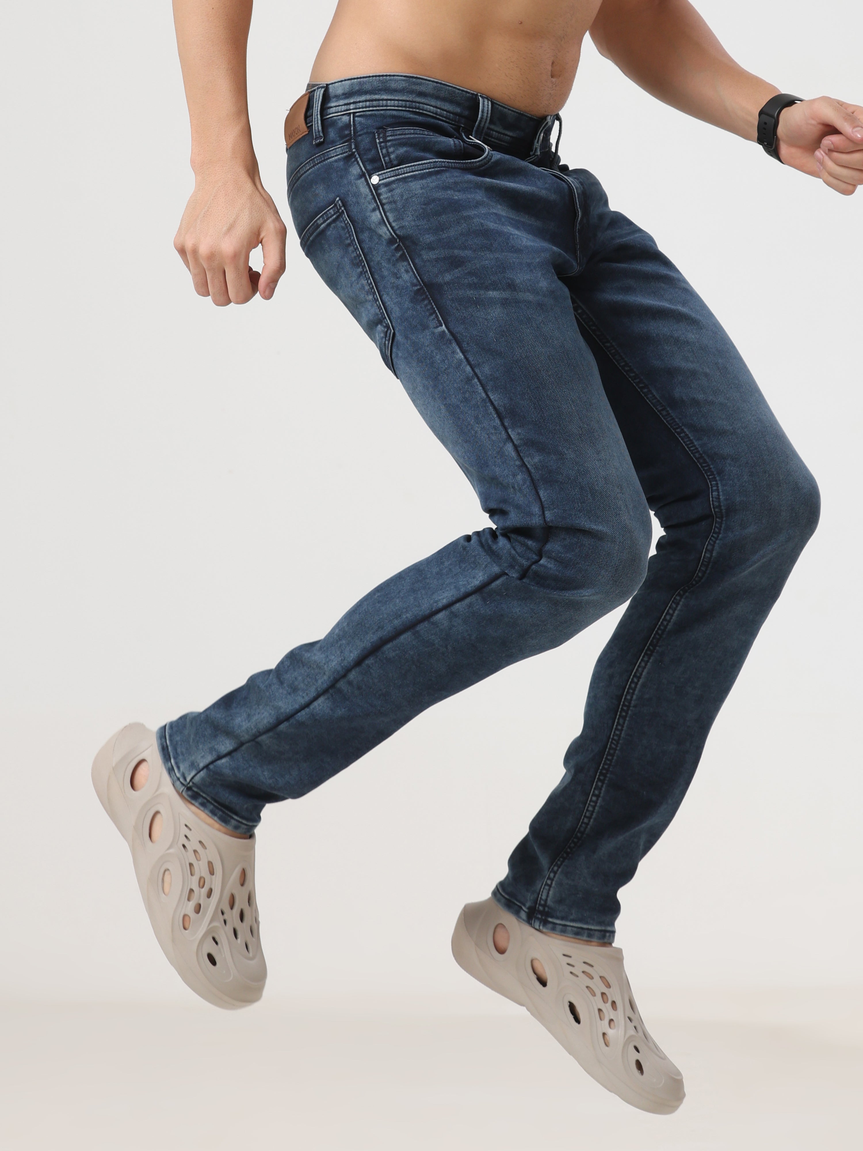 Mid Wash Slim Fit Jeans