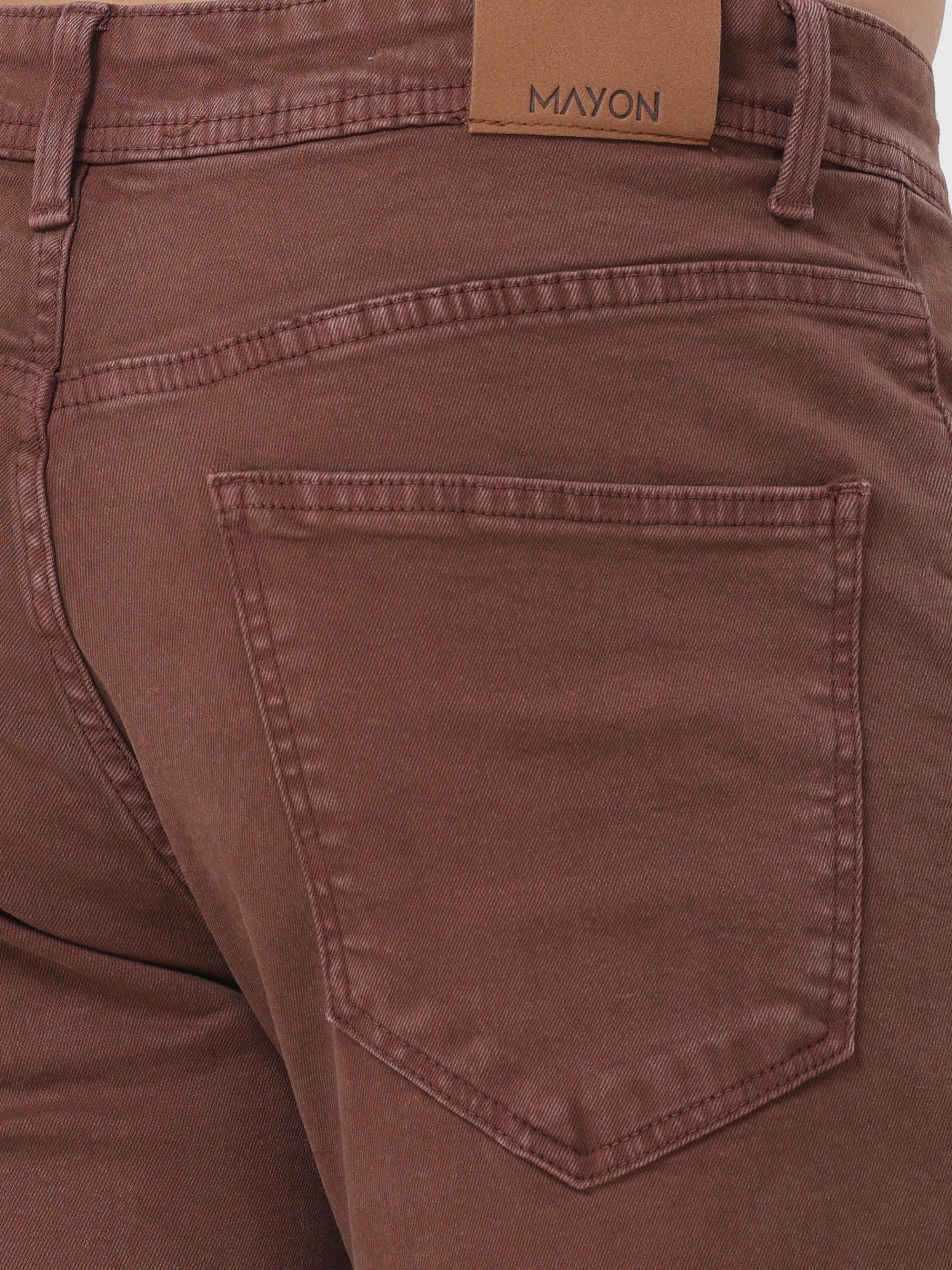 Brown Coloured Slim Fit Jeans