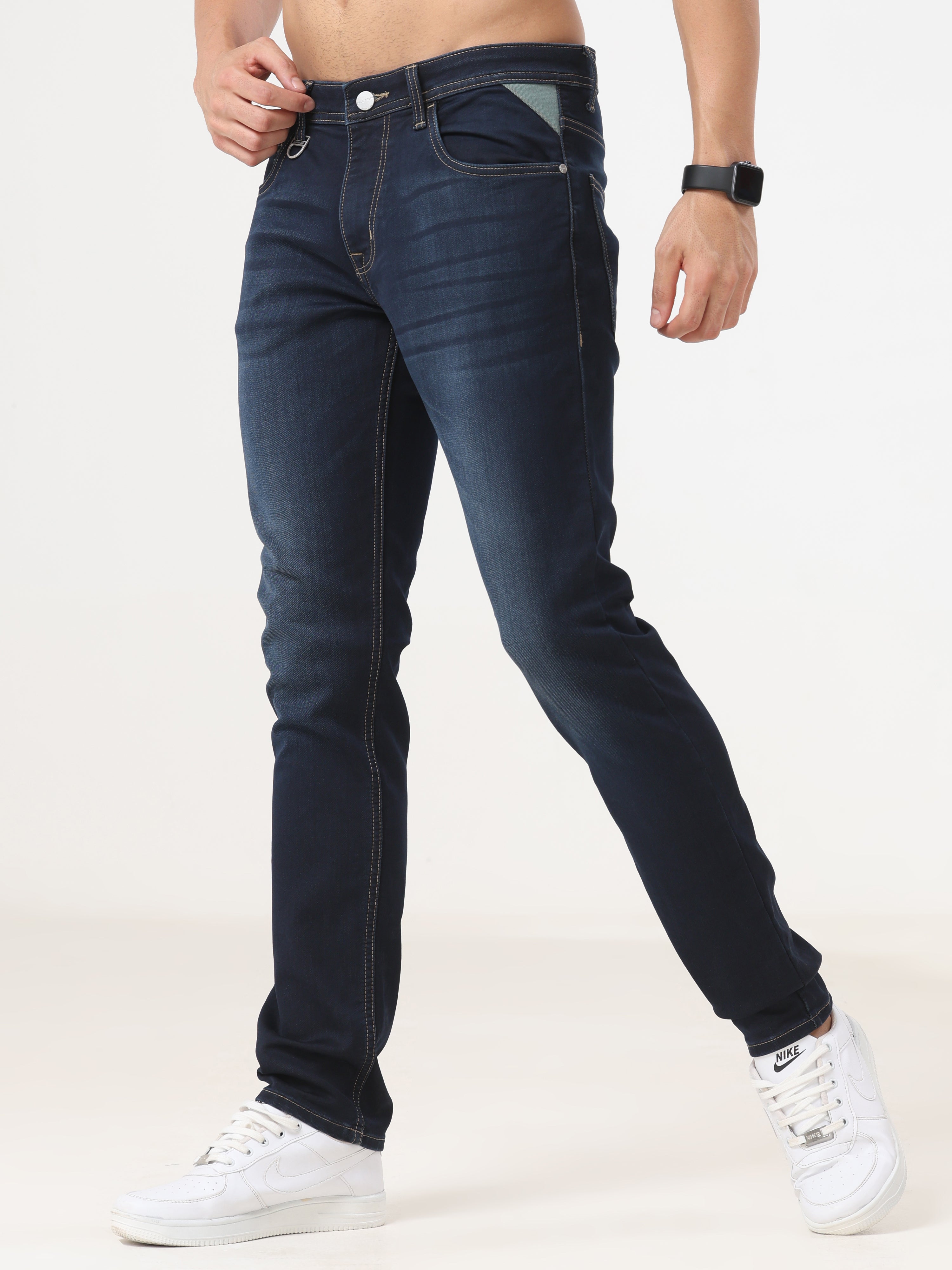 Mid Wash Slim Fit Jeans