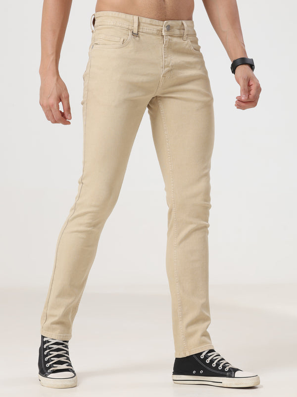 Dark Green Coloured Slim Fit Jeans