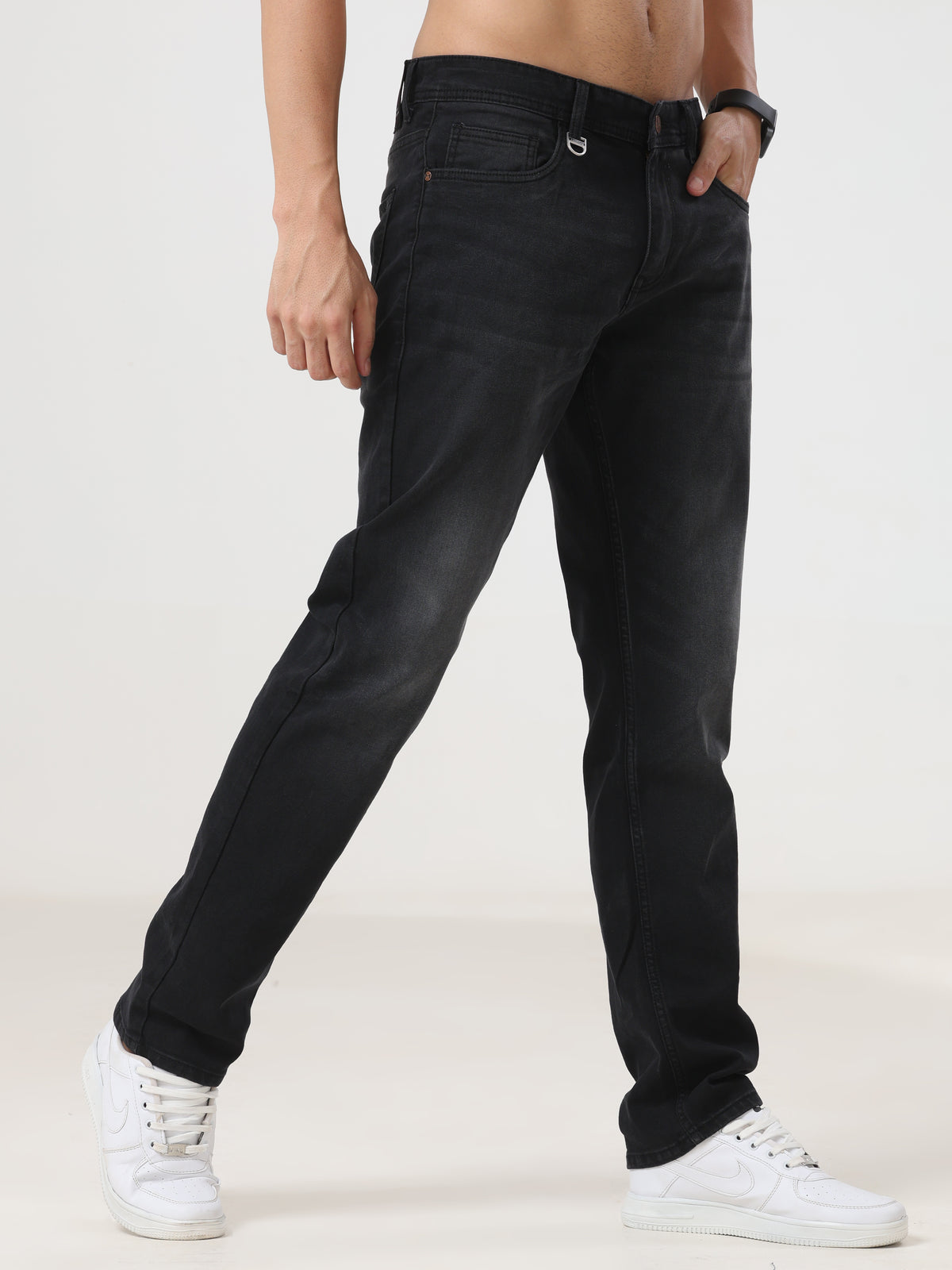 Mid Wash Regular Fit Jeans