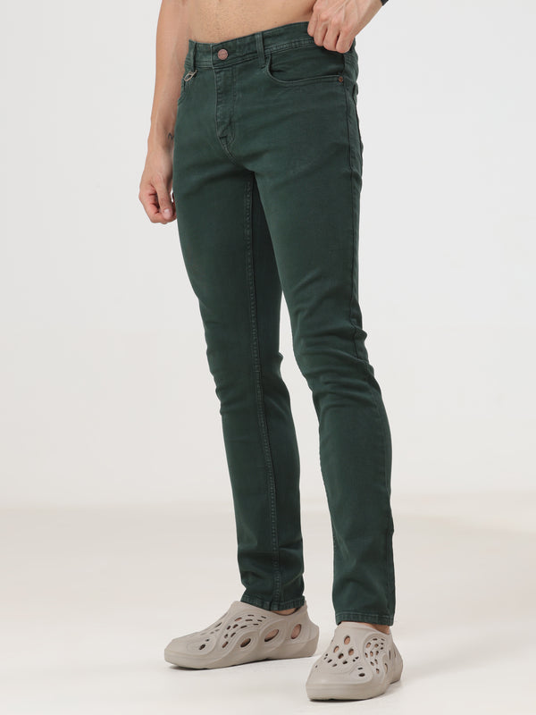 Dark Grey Coloured Slim Fit Jeans