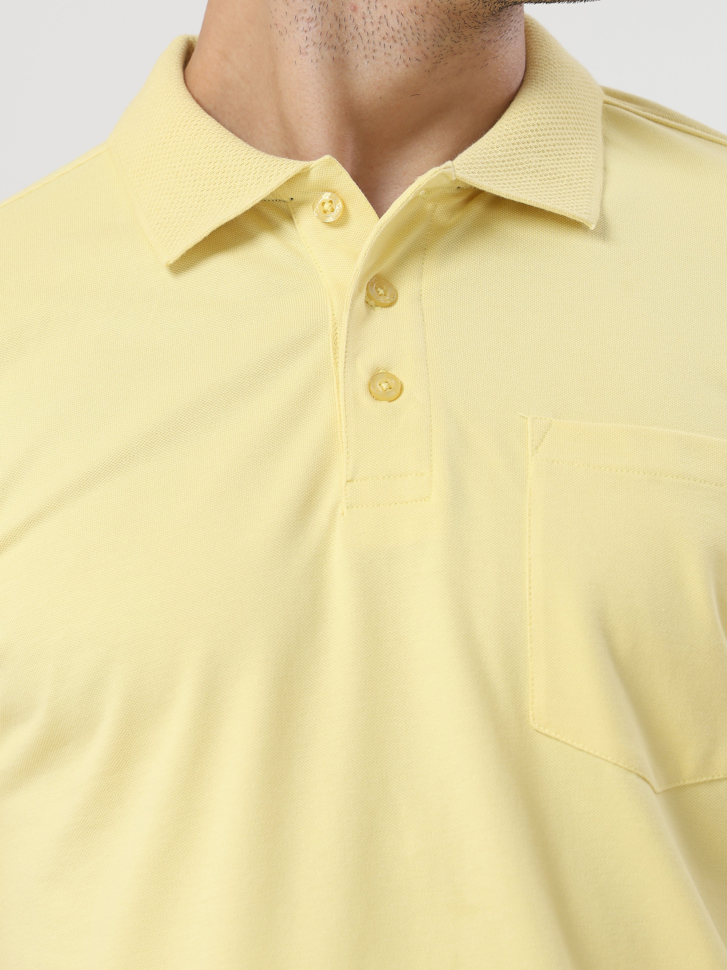 Solid Polo with Pocket