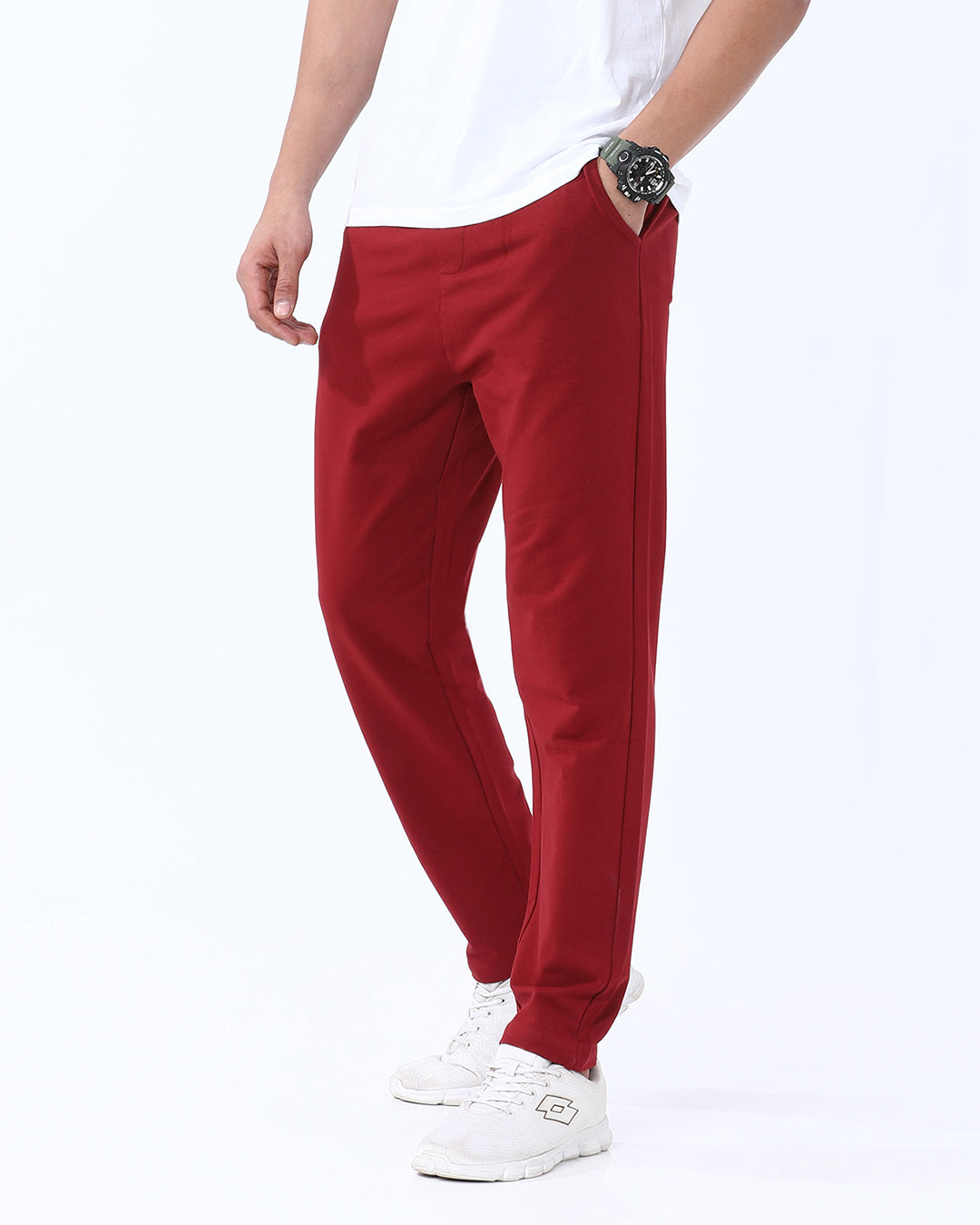 Stone Blue Solid Track Pant