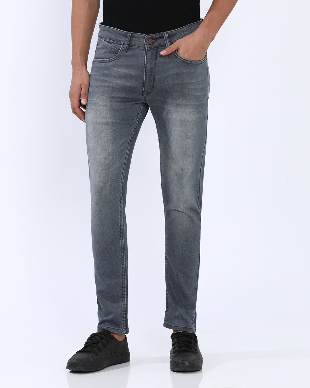 Mid Wash Slim Fit Jeans