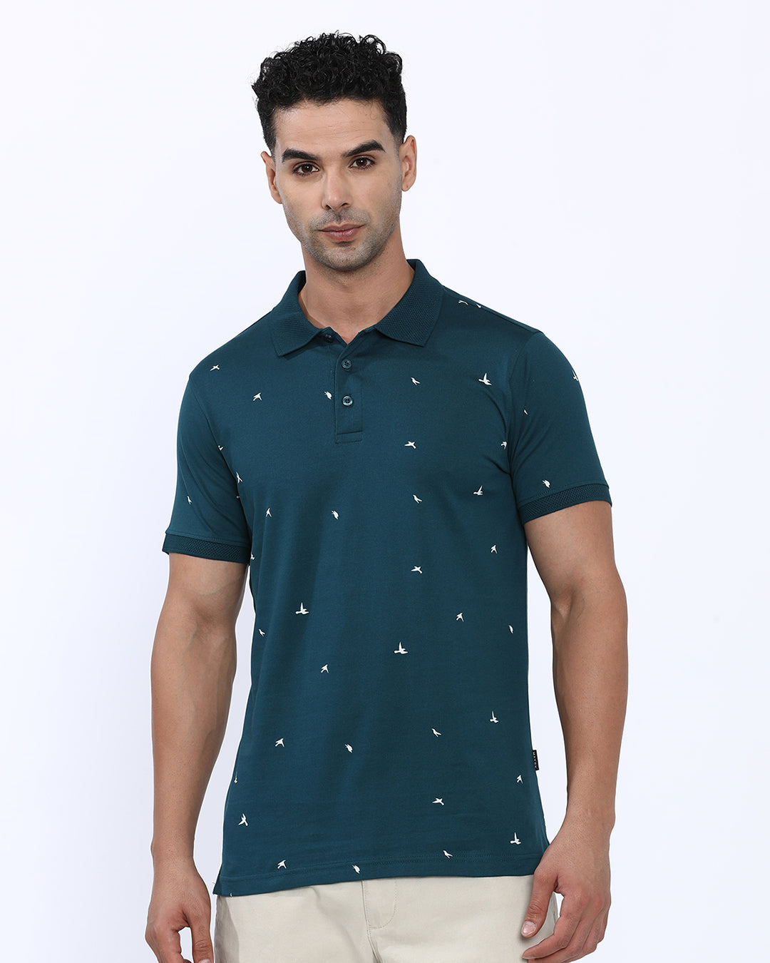Birds Printed Polo