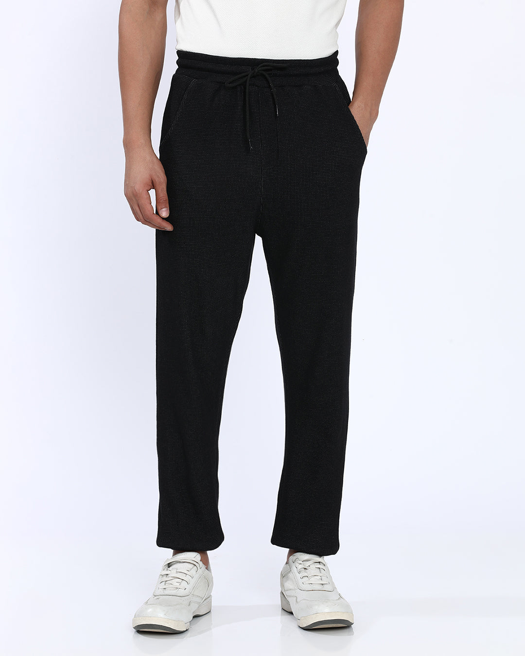 Black Solid Joggers