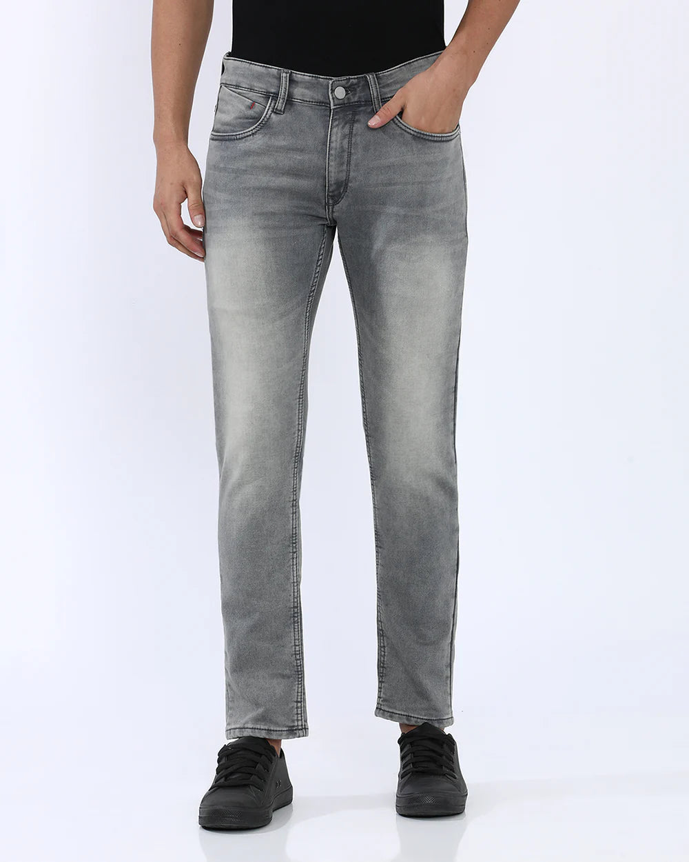 Mid Grey Wash Slim Fit Jeans