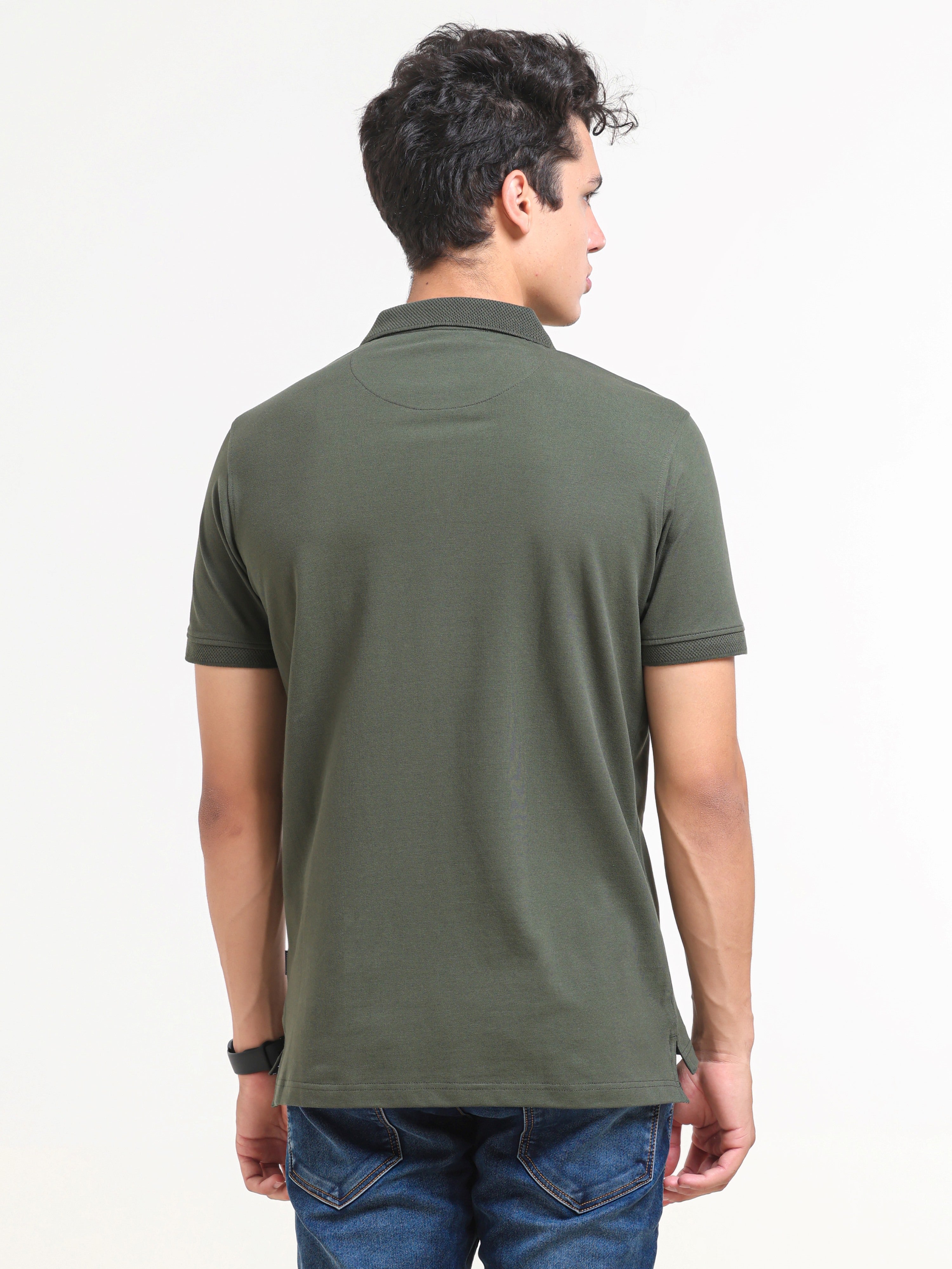 Solid Polo with Pocket