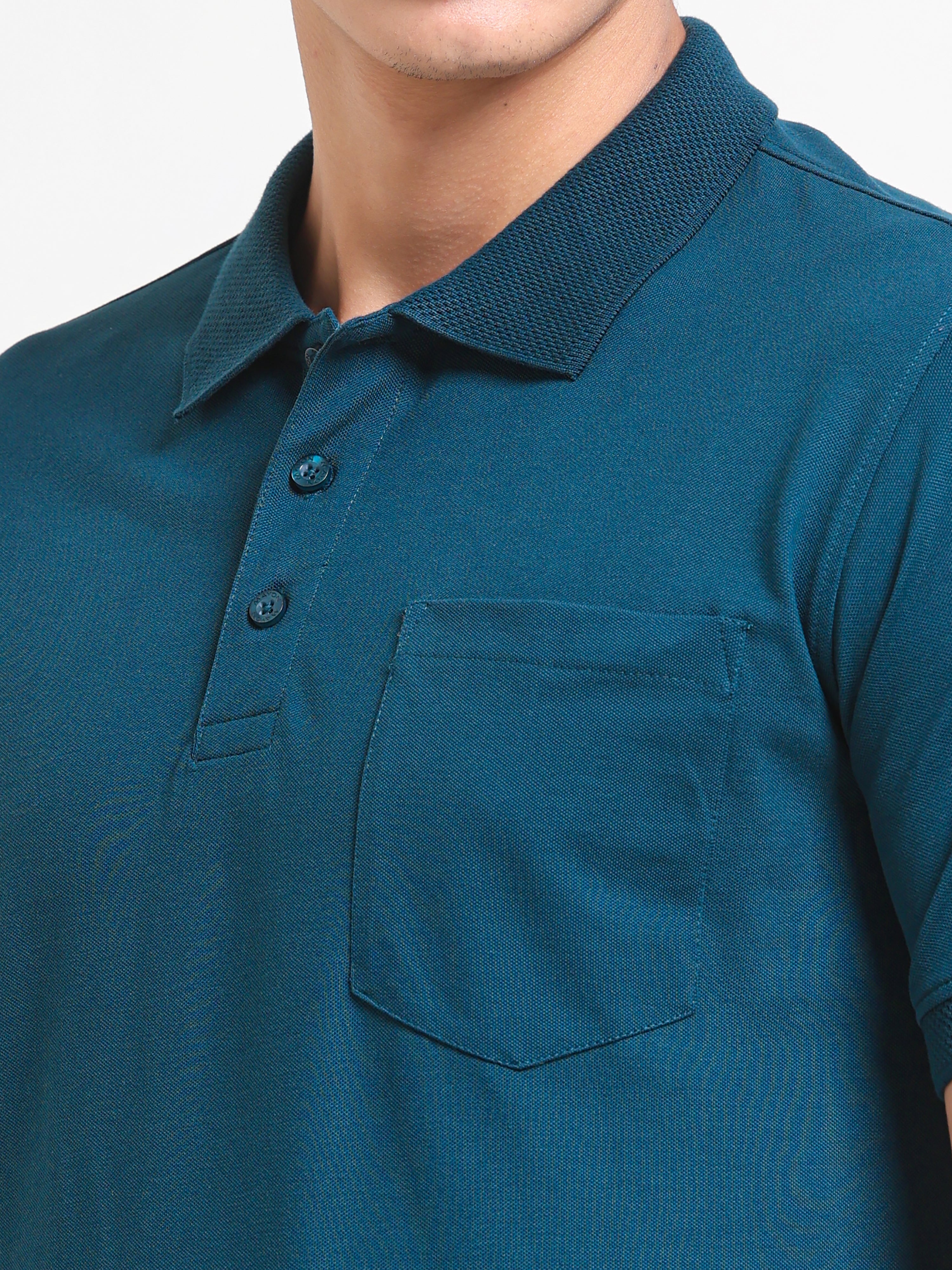 Solid Polo with Pocket