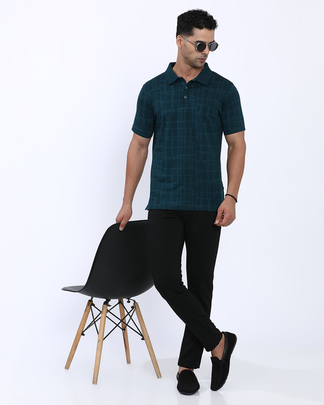 Geometric Printed Polo
