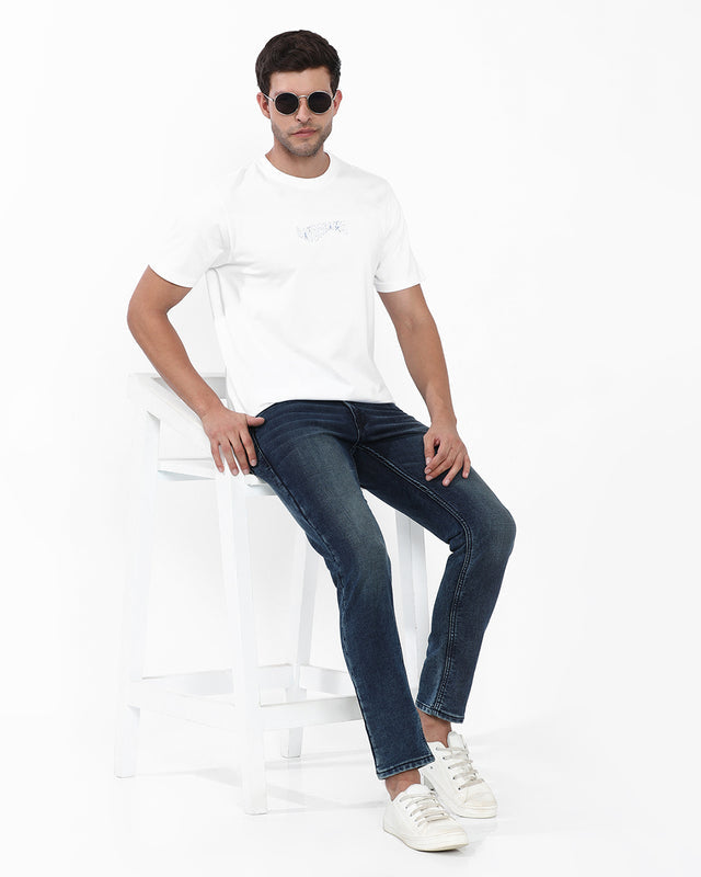 Mid Wash Slim Fit Jeans