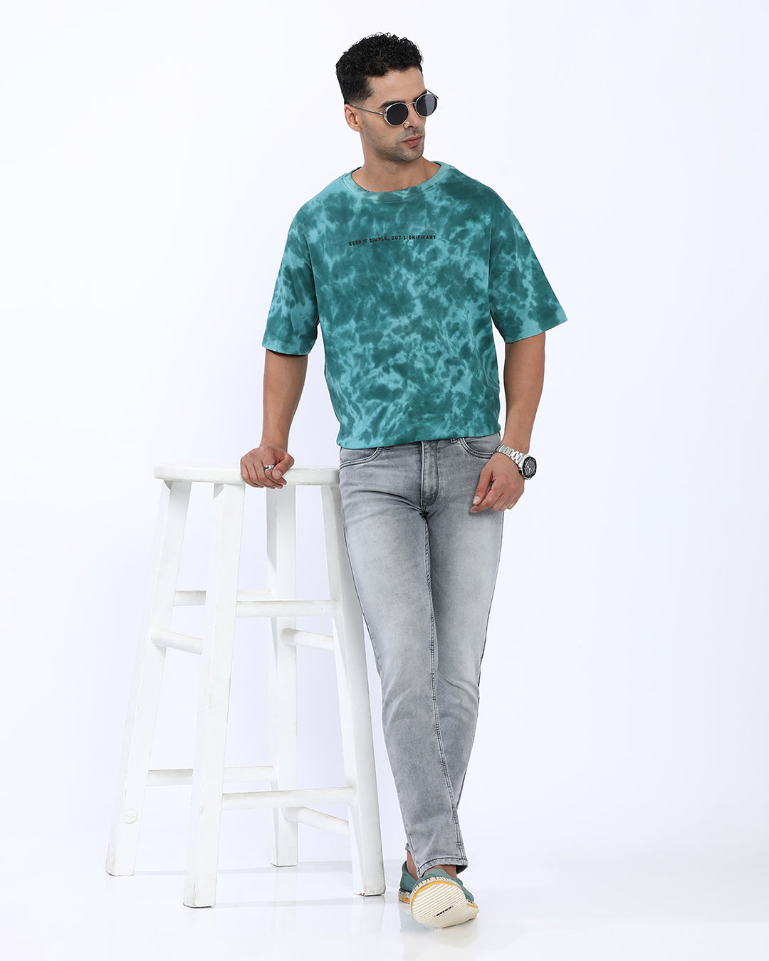 Mid Wash Slim Fit Jeans