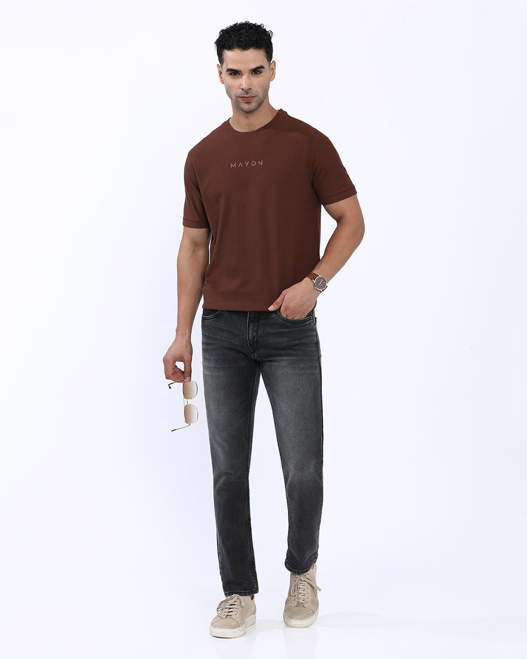 Mid Wash Slim Fit Jeans