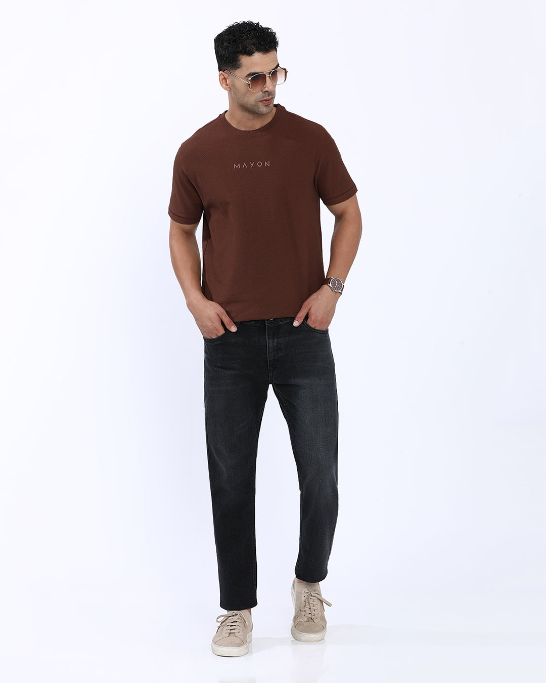Mid Wash Slim Fit Jeans
