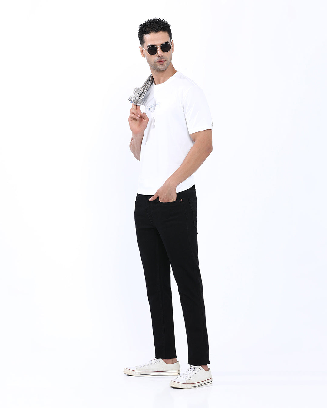 Mid Wash Slim Fit Jeans
