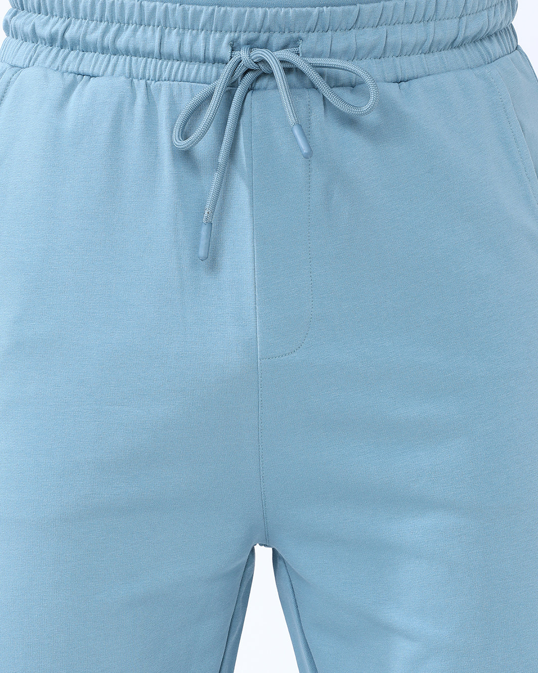 Stone Blue Solid Track Pant