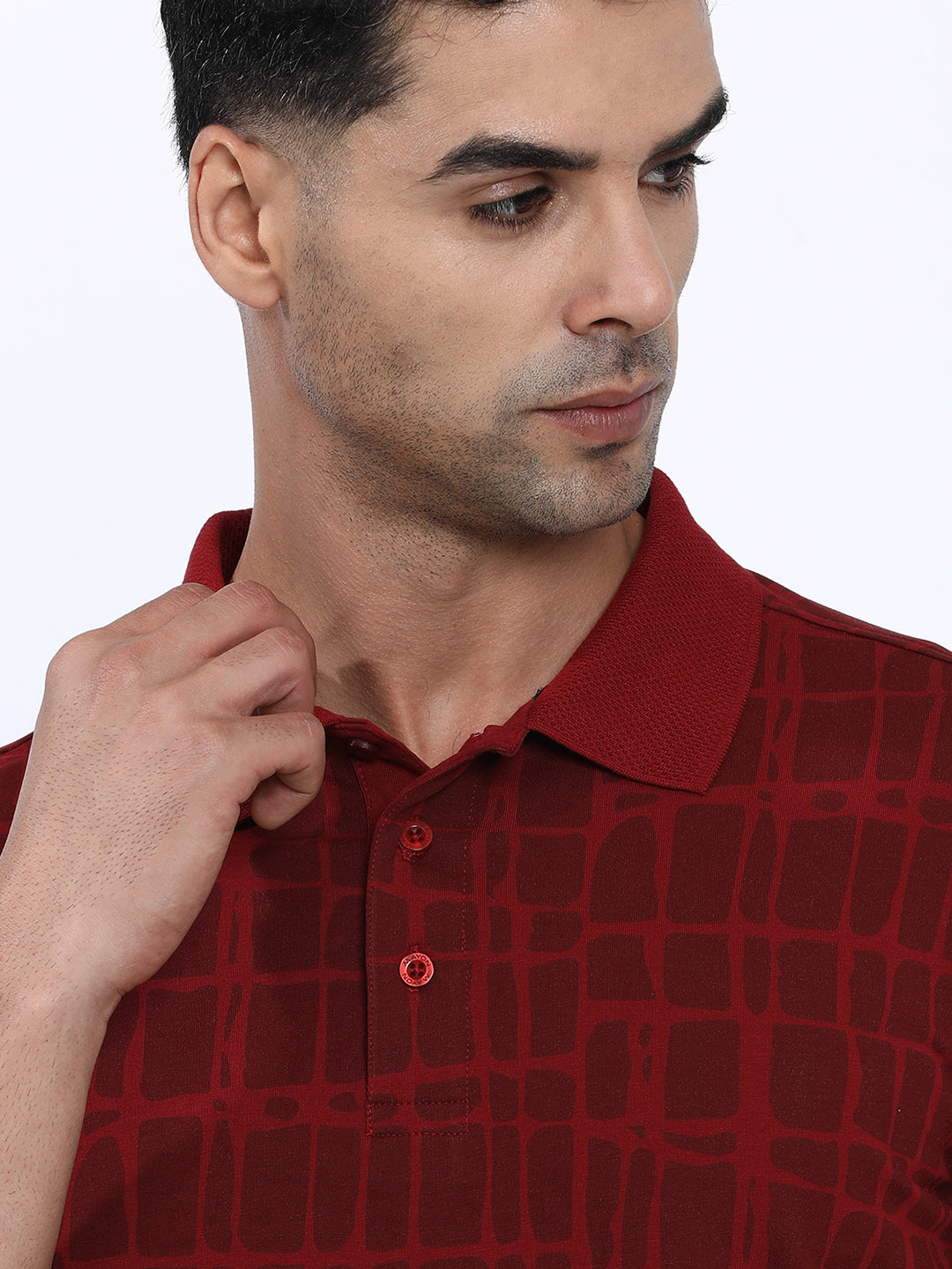 Geometric Printed Polo