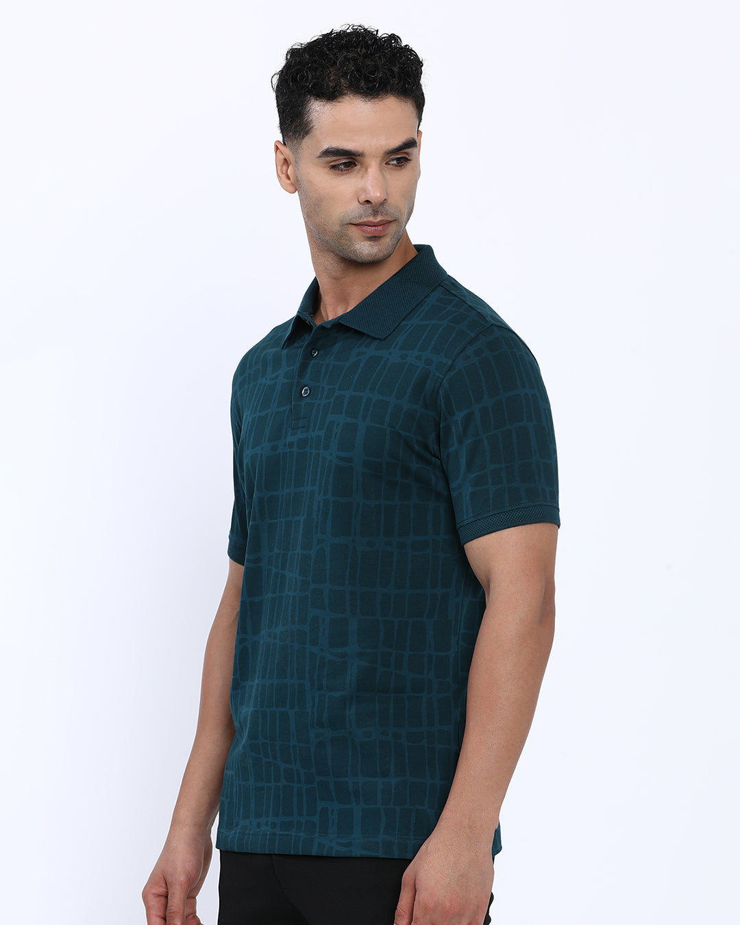 Geometric Printed Polo