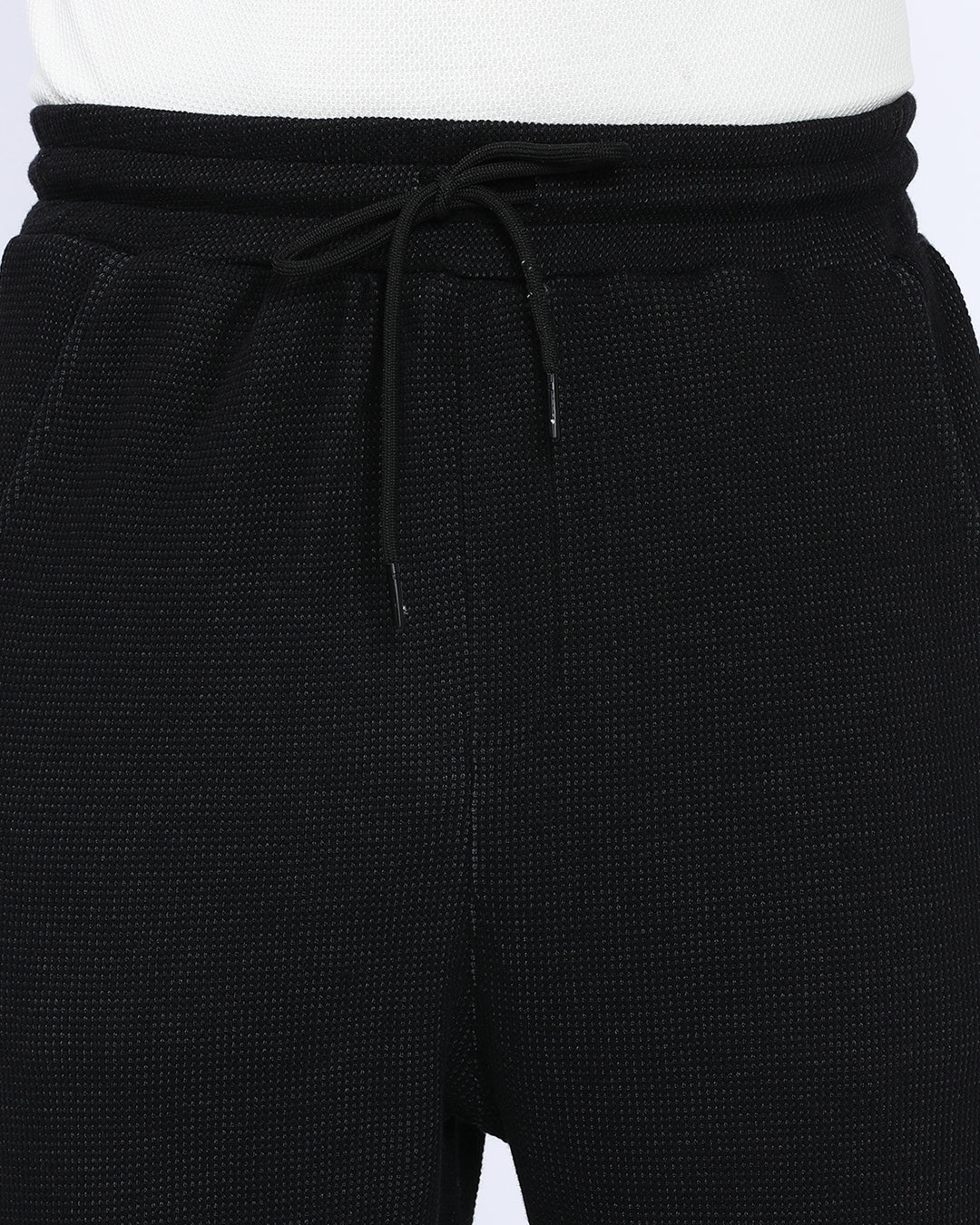 Black Solid Joggers