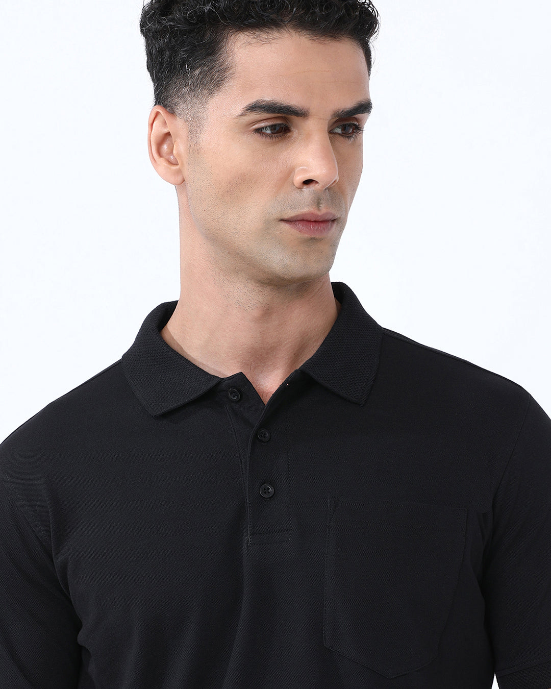 Solid Polo with Pocket