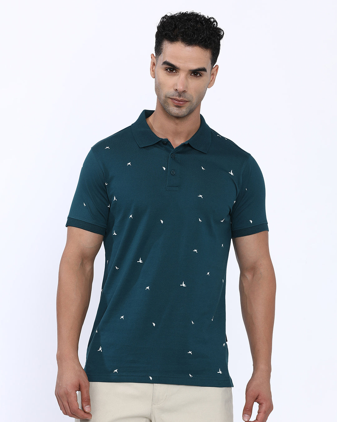 Birds Printed Polo