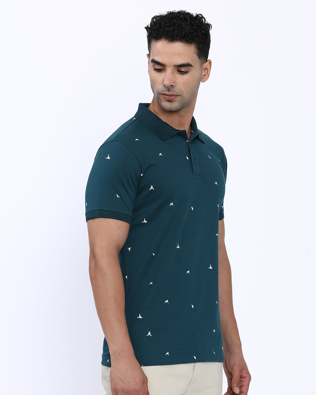 Birds Printed Polo