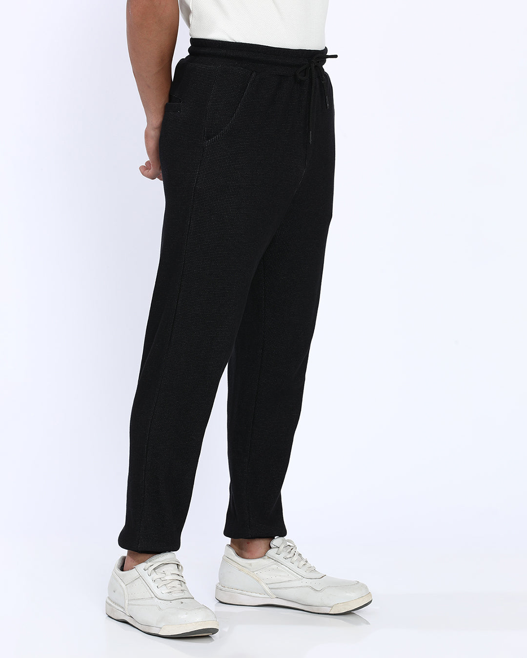 Black Solid Joggers