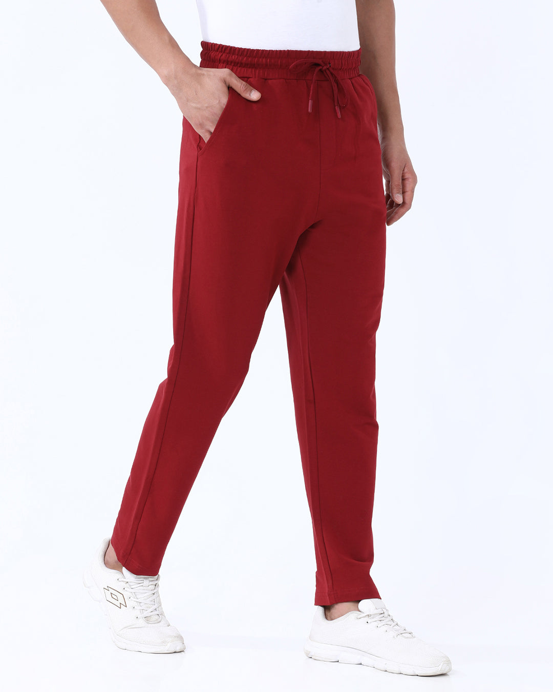 Stone Blue Solid Track Pant