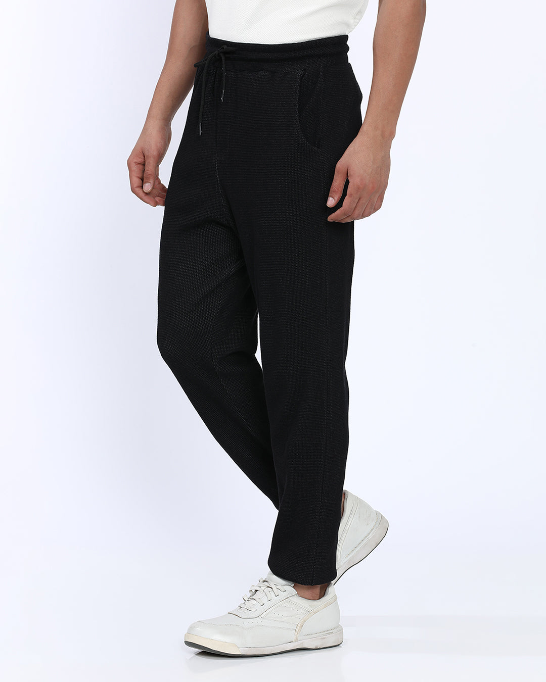 Black Solid Joggers