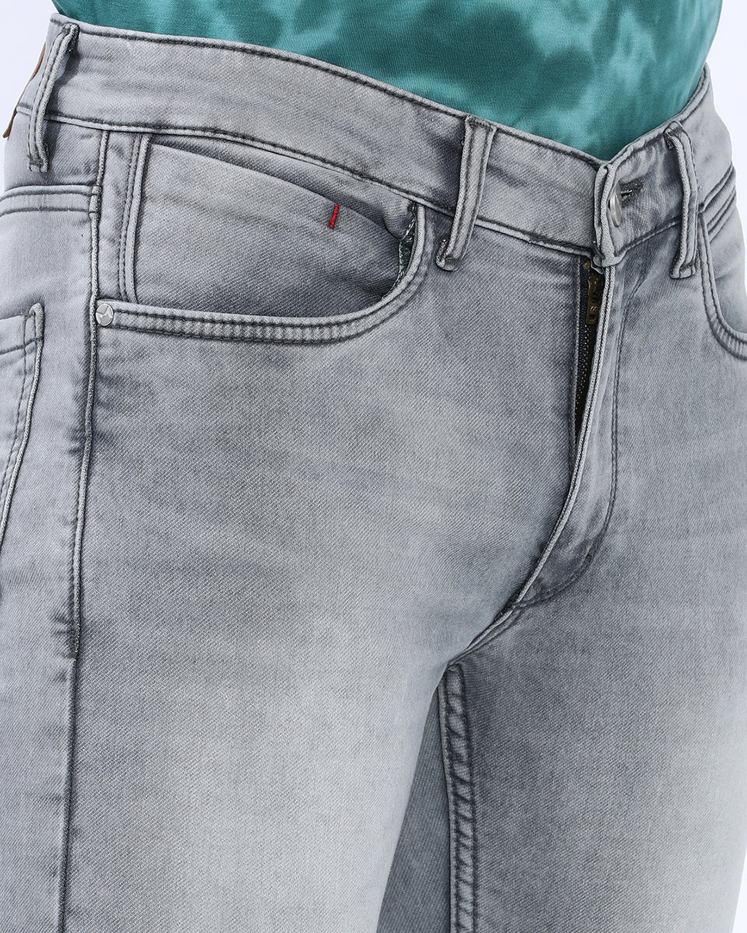 Mid Wash Slim Fit Jeans