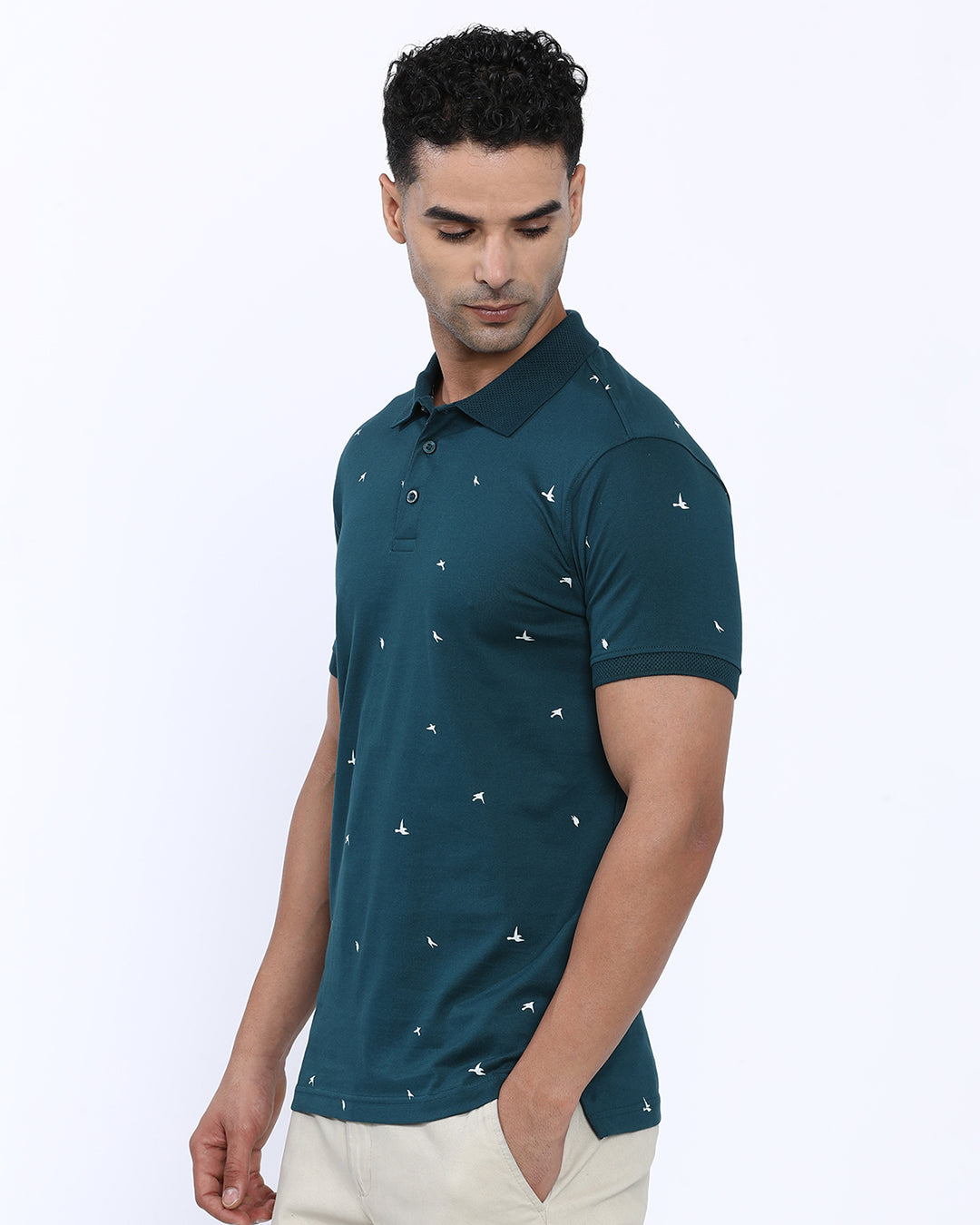 Birds Printed Polo