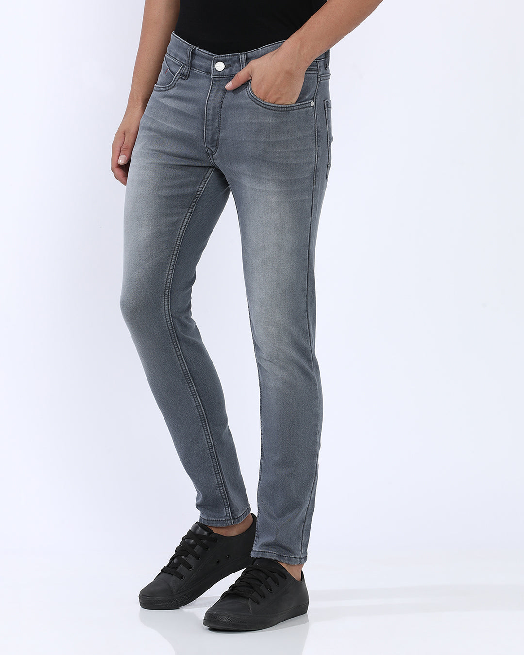 Mid Grey Wash Slim Fit Jeans