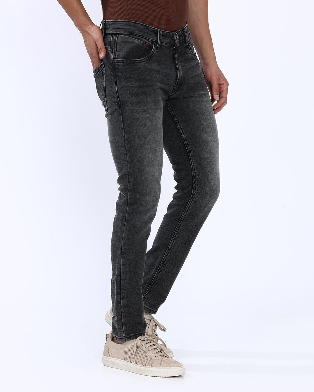 Mid Wash Slim Fit Jeans