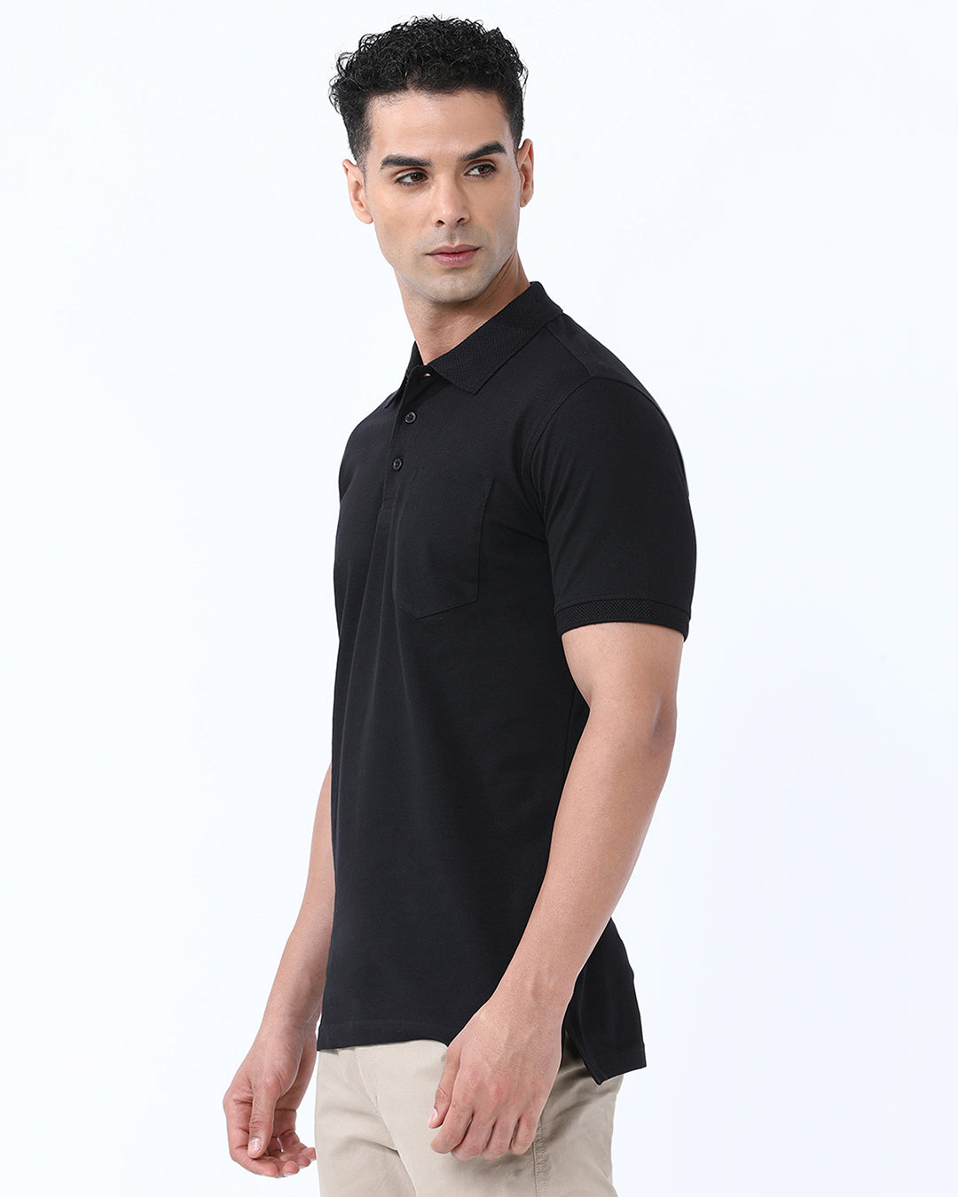 Solid Polo with Pocket