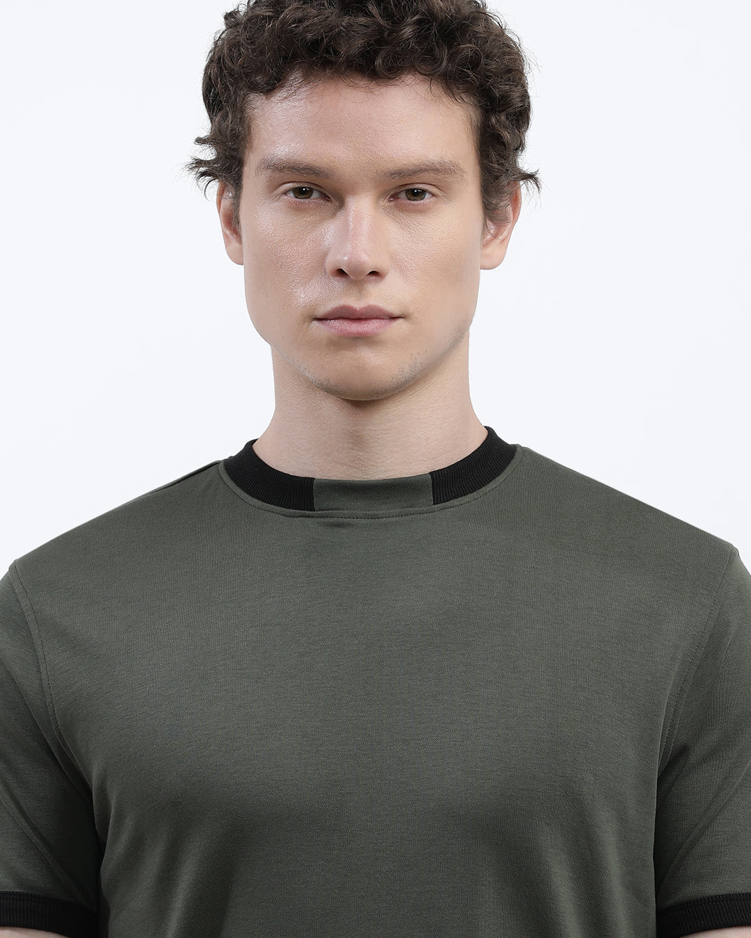 Fashion Tee with Contrast Sleeve Hem